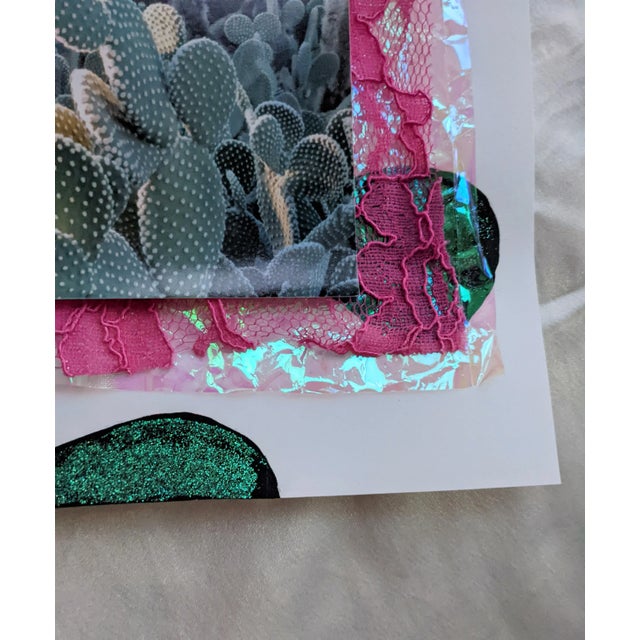 2020s "They Can't See Me Anyway" Contemporary Abstract Mixed-Media Collage For Sale - Image 5 of 7