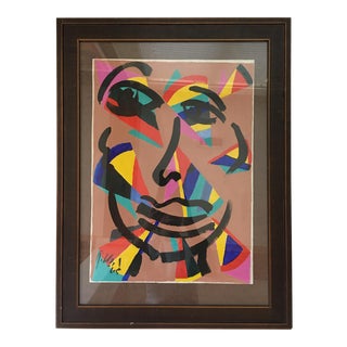 Abstract Painting, “Spanish Lady” by Peter Keil - Framed For Sale