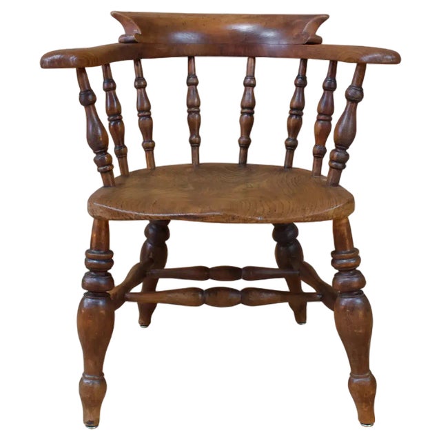 19th Century Victorian Captain's Chair For Sale