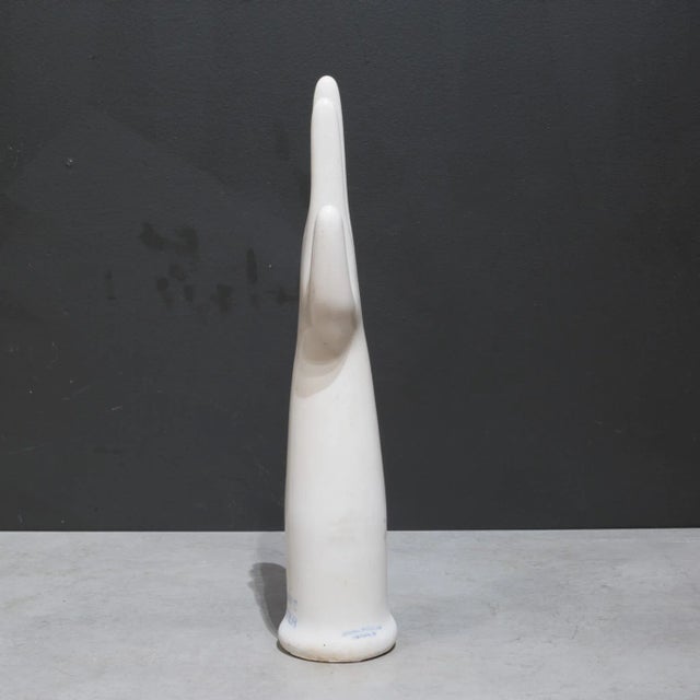 Late 20th Century Vintage Glazed Porcelain Factory Rubber Glove Molds, C.1992 For Sale - Image 5 of 7