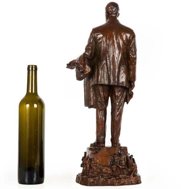 Early 20th Century Rare American Bronze Sculpture of Prison Reformer Thomas Mott Osborne For Sale - Image 5 of 18
