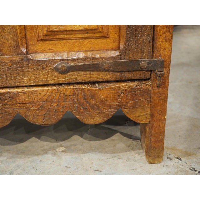 18th Century A Diminutive and Rustic 18th Century Oak Paneled Spanish Cabinet For Sale - Image 5 of 15