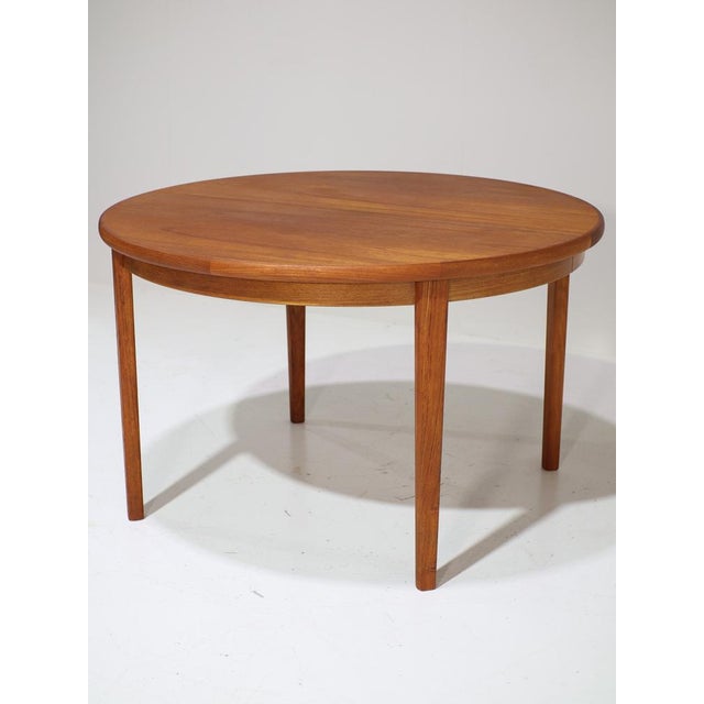Danish Extendable Round Dining Table in Teak from Skovby Møbelfabrik, 1960s For Sale - Image 18 of 18