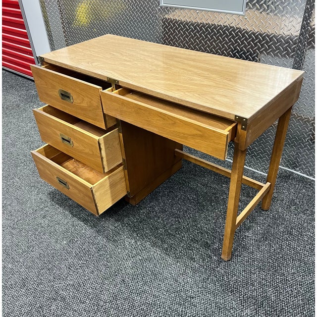 1960s Drexel Campaign Style Desk For Sale In New York - Image 6 of 6