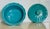 Mid 20th Century Mid 20th Century Turquoise Ceramic Bowl With Lid, Vintage For Sale - Image 5 of 15