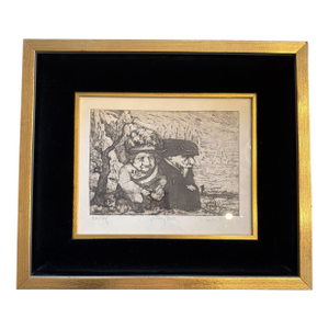 Charles Bragg "Victory Party" Artist Proof Signed Etching Professionaly Framed