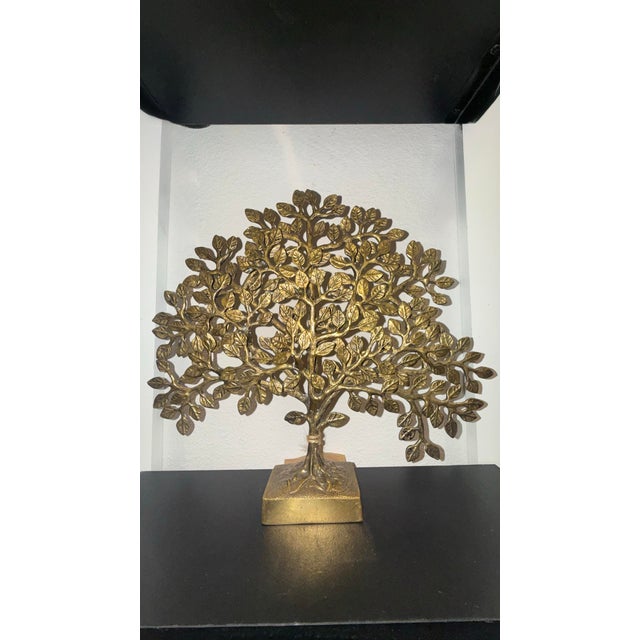 Metal Brass Tree of Life For Sale - Image 7 of 9