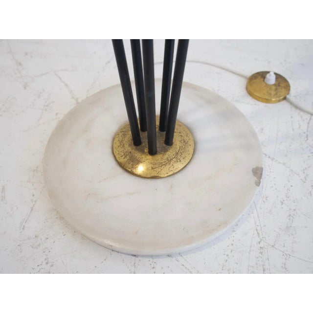 1950s Metal, Wood, & Brass Floor Lamp with Five Lights from Stilnovo, 1950s For Sale - Image 5 of 12