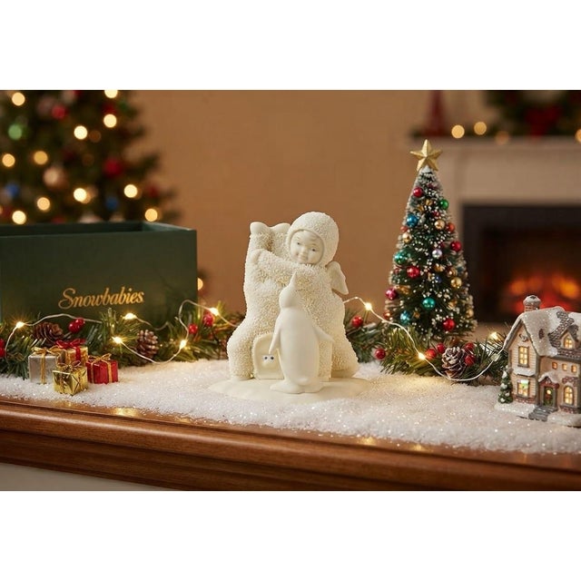 Department 56 Snowbabies "Which Way's Up?" Figurine 1996-97 With Original Box For Sale - Image 4 of 12
