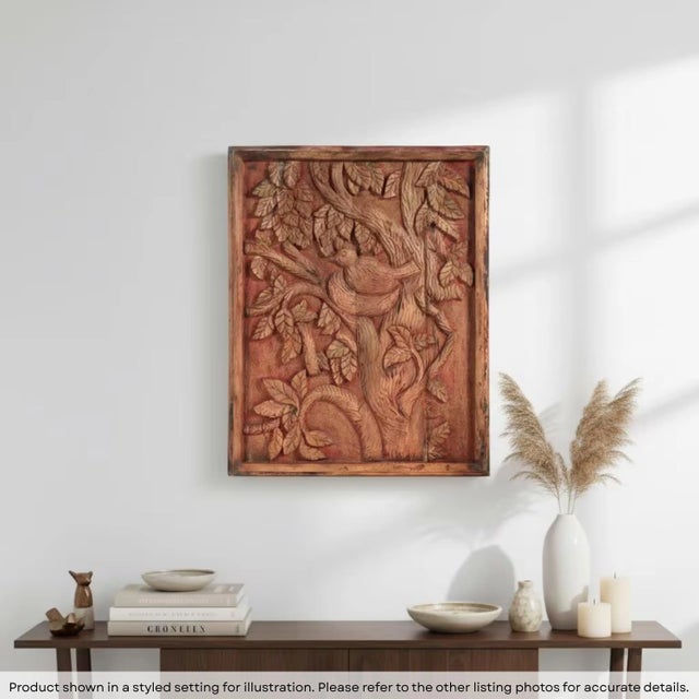 Dimensions: 23" W x 2" D x 30" H This piece is a vintage artwork and is handcrafted by artisans using basic hand tools....