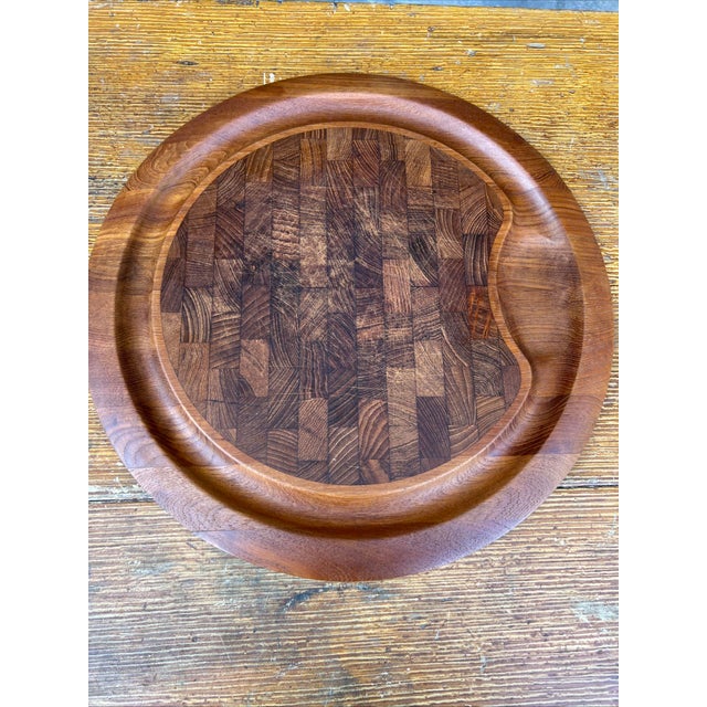 Vintage Dansk Danish Large Round Mid Century Jens H Quistgarrd Charcuterie Tray For Sale - Image 11 of 11