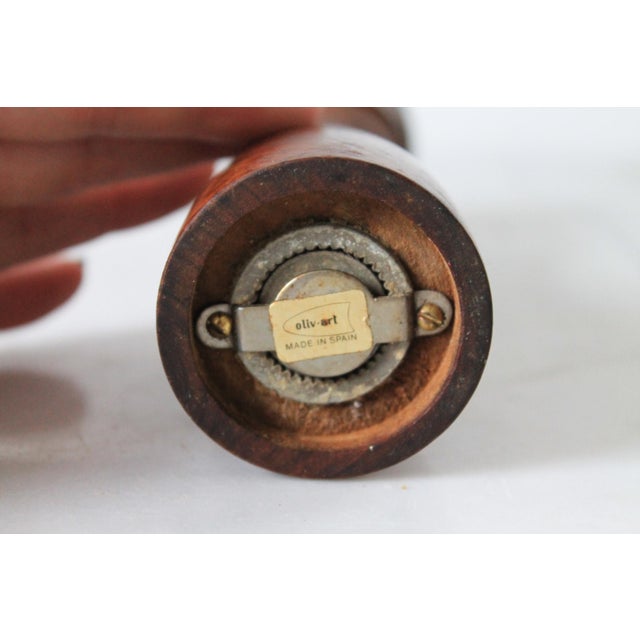 Wood Vintage Olive Wood Pepper Mill For Sale - Image 7 of 7