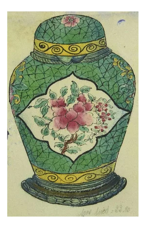 Gabriel Fourmaintraux, Small Amphora, Original Mixed Media, 1940