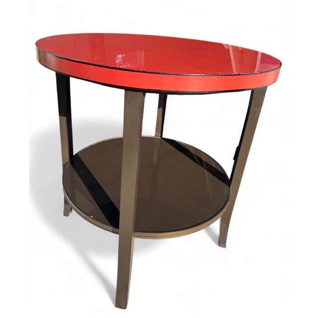 Bill Sofield Authentic Bill Sofield for Baker Furniture Lacquered Round Accent Side Table For Sale - Image 4 of 10