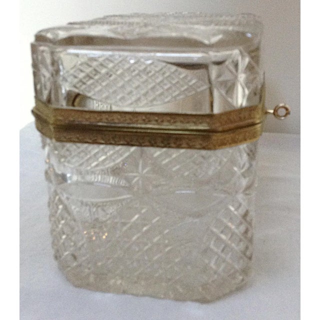 Victorian Extra Large Antique French Crystal Box or Casket For Sale - Image 3 of 6