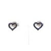 Blue sapphire round heart shape studs earring gold Natural heart blue sapphire mini stud tops earrings gold Blue sapphire...