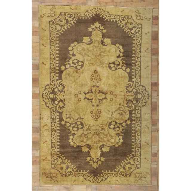 Textile Vintage Turkish Oushak Rug - 06’11 X 11’00 For Sale - Image 7 of 8