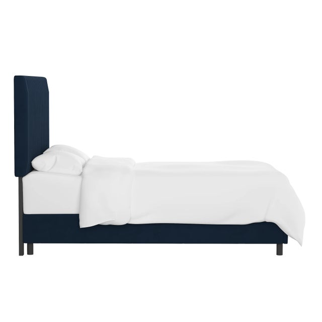 Transitional Margaux Bed in Ink Classic Velvet, California King For Sale - Image 3 of 5