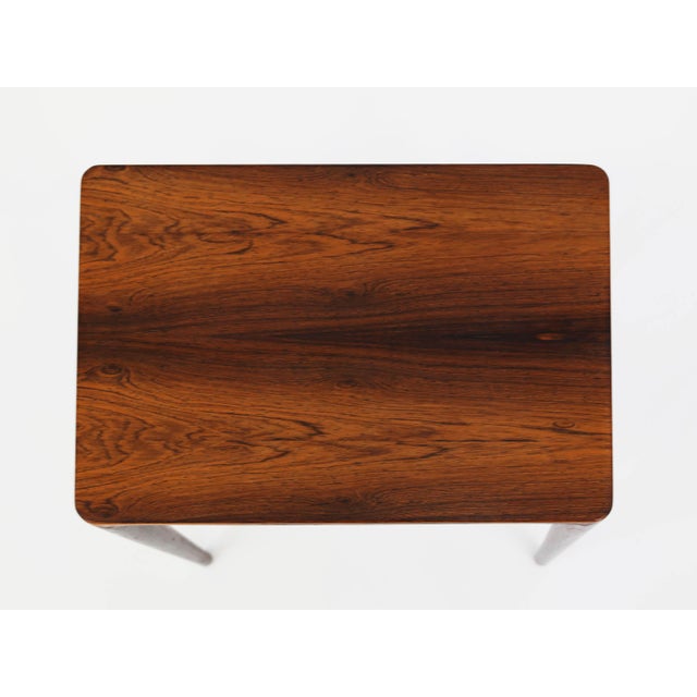 Nesting Tables in Rosewood by Severin Hansen for Haslev Møbelsnedkeri, Denmark, 1960s, Set of 3 For Sale - Image 11 of 14