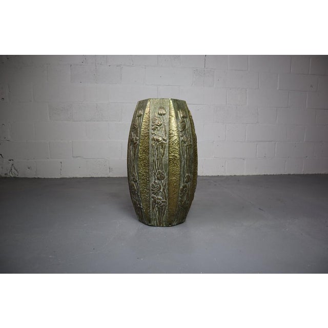 Red Umbrella Stand in Hammered Embossed Copper, 1890s For Sale - Image 8 of 12