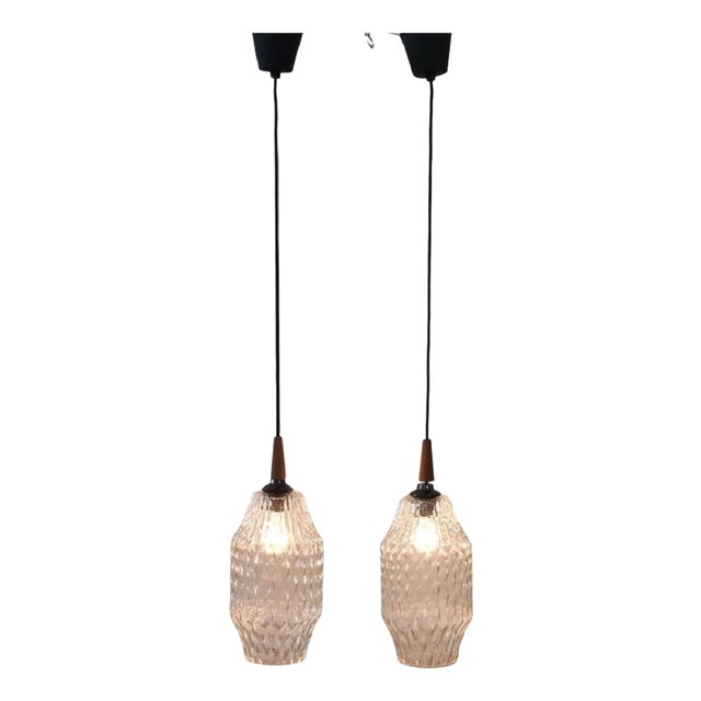 Pendant Lamps in Murano Glass, 1960s, Set of 2 For Sale