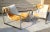 Mid 20th Century Pair of Milo Baughman Style Chrome Flat Bar Frame Scoop Lounge Chairs For Sale - Image 4 of 6