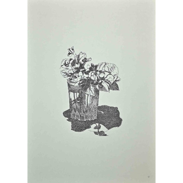 Still Life is an original vintage offset print on ivory-colored paper, realized after Franco Gentilini (Italian Painter,...