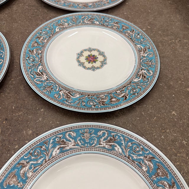Wedgwood Late 20th Century Wedgwood Florentine Bone China Dishes - Set of 12 For Sale - Image 4 of 12