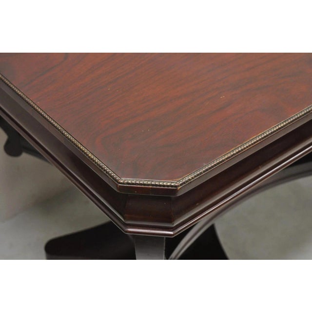 Vintage French Empire Style Mahogany 2 Tier Paw Feet Side End Tables - A Pair For Sale - Image 11 of 12