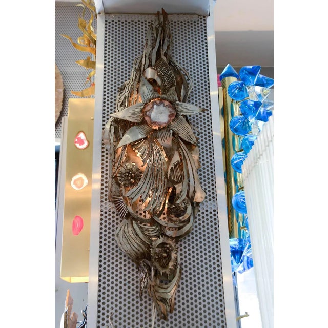 1970s Brutalist Wall Light by Jacques Lerebourg, 1970s For Sale - Image 5 of 6