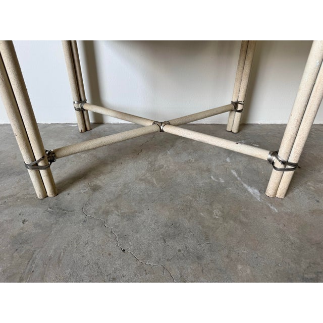 Vintage One Drawer End Table / Nightstand With Oversized Ring Pull Handle For Sale In Miami - Image 6 of 11