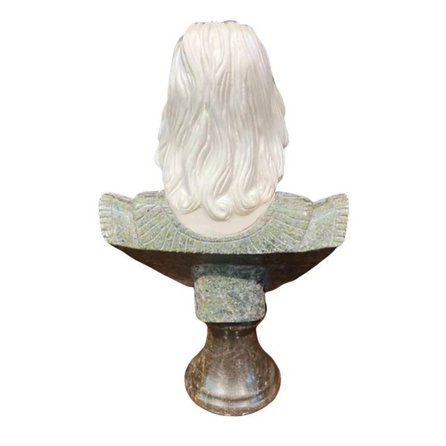 Stone Early 20th Century Italian Marble Bust of a Woman For Sale - Image 7 of 8