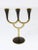 Metal Austrian Brass Three-Arm Candleholder attributed to Richard Rohac, 1950s For Sale - Image 7 of 10