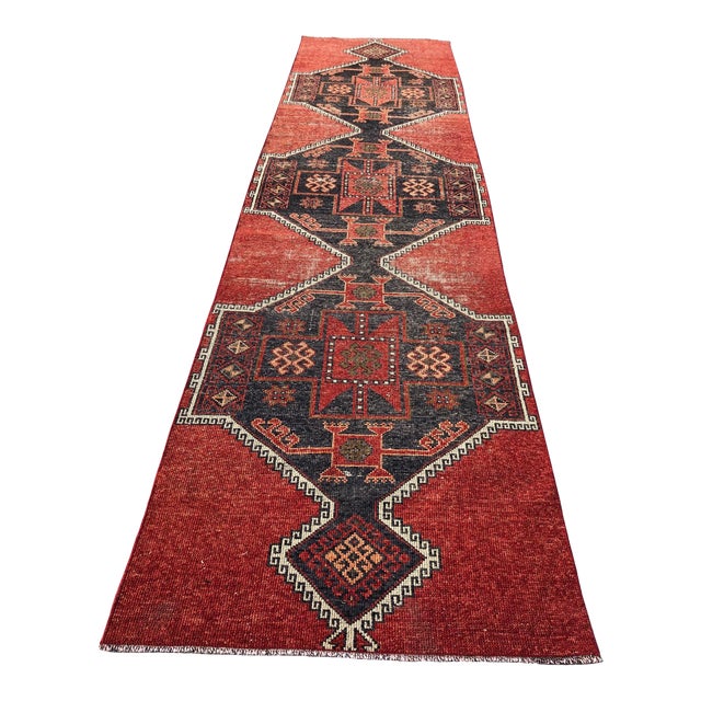 1960s Oushak Runner - 3′1″ × 11′9″ For Sale