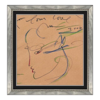 Late 20th Century a Side Look Pop Art Green Peter Max For Sale