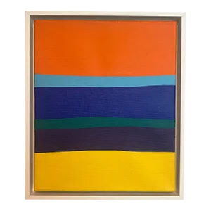 Willy Müller-Brittinau (1938-2008), Modern Abstract Acrylic, Painted on Stretched Canvas, Signed on Verso, Dated, Framed