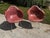 Pair of MCM Eames Style Maroon Fiberglass Chairs For Sale In Atlanta - Image 6 of 9