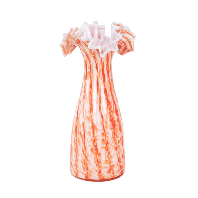 Italian Orange Vase, 1960s For Sale - Image 9 of 9