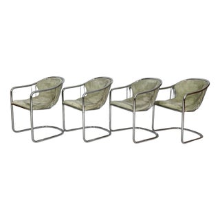 Vintage Cantilever Chairs by Gastone Rinaldi for Rima, 1970s, Set of 4 For Sale
