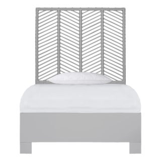 Liam Platform Bed Twin Extra Long - Light Gray For Sale