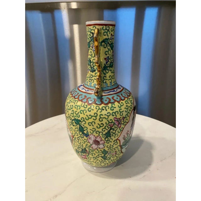 Chinese Late 20th Century Chinese Ceramic Vase With Stand For Sale - Image 3 of 5