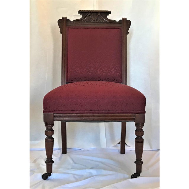 Late 19th Century Walnut Charles Eastlake Side Chair Chairish