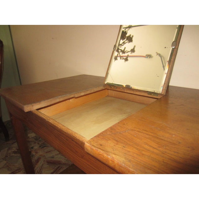 1930s Vintage Wooden Dressing Table For Sale - Image 5 of 15