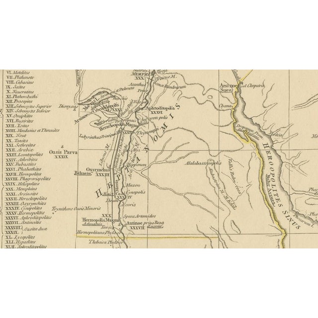 Antique Map of Ancient Egypt Nile Valley & Red Sea, 1818 For Sale - Image 4 of 9