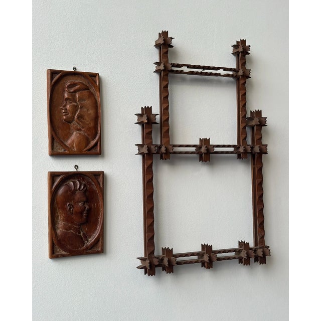 American Antique Folk Art Puzzle Tiered Frame, Circa Early 20th Century For Sale - Image 3 of 18