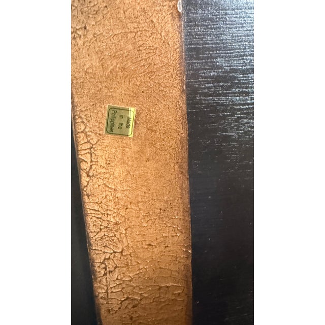 Brown Vintage Spanish Revival Style Faux Leather Top Coffee Table With Pull-Out Drink Tray For Sale - Image 8 of 11