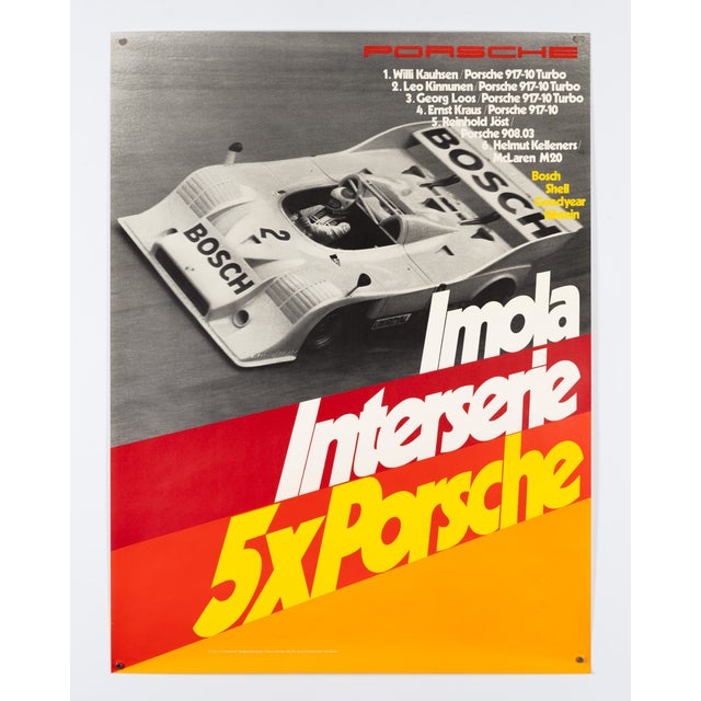 Modern Original Porsche Poster by Atelier Strenger, 1973 For Sale - Image 3 of 9