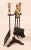 A stunning mid century modern black and gold iron and brass fireplace tool set of three. This is a superb fireplace tool...