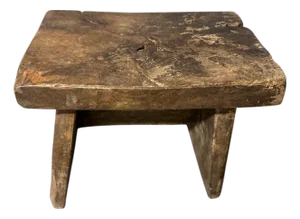 Andrianna Shamaris Wabi Sabi Teak Wood Side Table or Stool