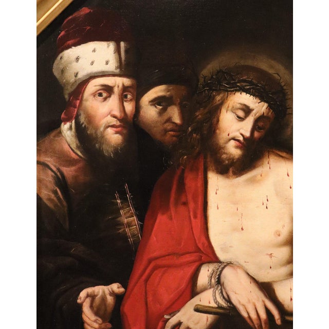 17th Century Workshop of Jacopo Ligozzi, Ecce Homo, 1630, Oil on Canvas For Sale - Image 5 of 15